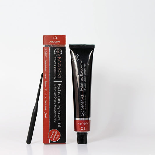 10 Auburn Makki Professional Intensive Eyelash and eyebrow tint dye with argan oil & hualuronic acid 22ml