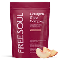 Marine Collagen Powder | Clinically Proven Collagen Supplement for Women with Hyaluronic Acid & Vitamin C | 100% Type I Hydrolysed Collagen Peptides for Hair, Skin & Nails | Collagen Glow by Free Soul