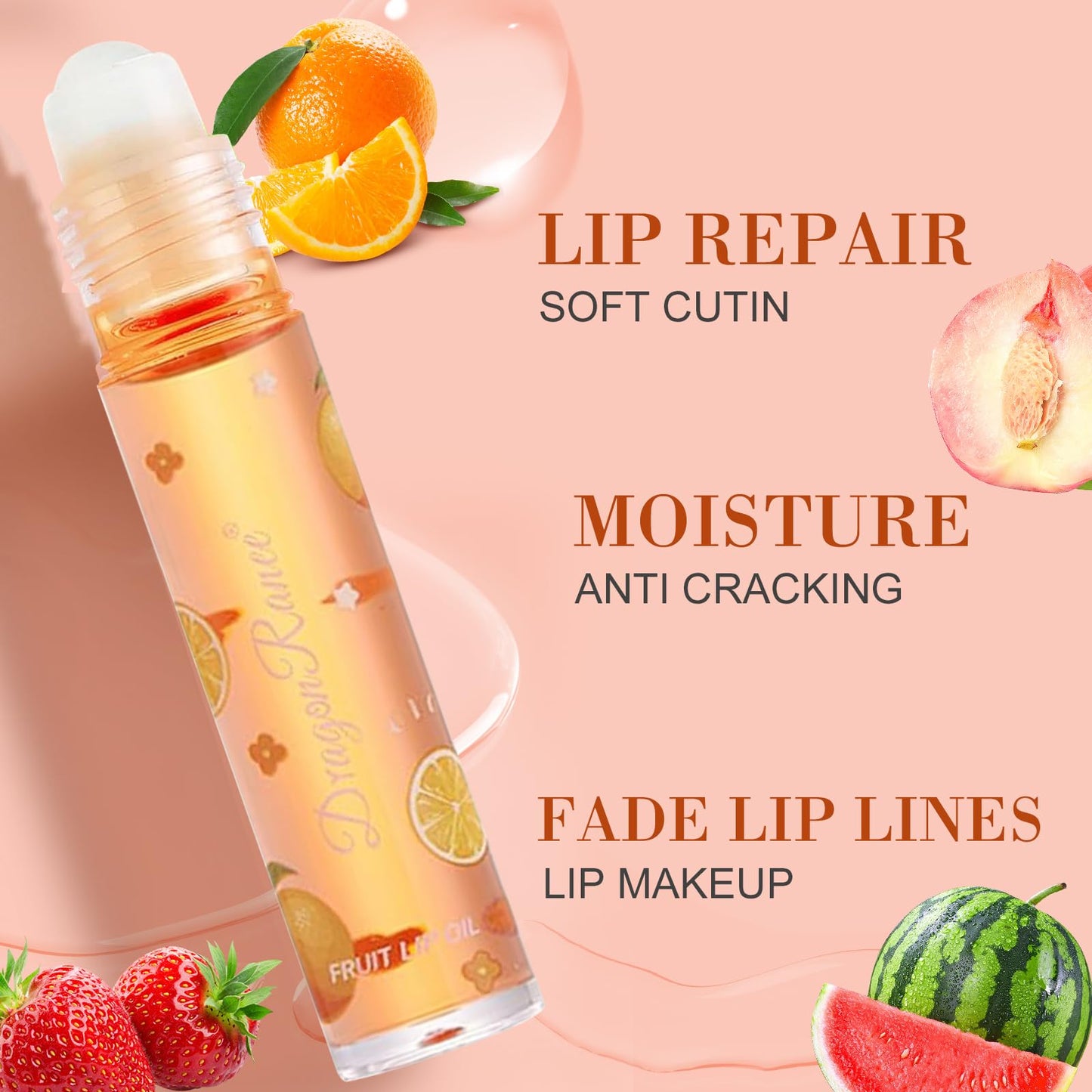 Ceboic 6 Pcs Lip Gloss Set Fruit Flavored Plumping Lip Oil Transparent Moisturizing Lipsticks Long Lasting Hydrating Lip Glow Balm Lip Care Kit Beauty Gifts for Teenage Girls Dry and Chapped Lips