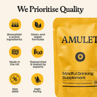 Paso Amulet Alcohol Suppressant & Liver Detox Tablets - Kudzu Complex - 30 Days
