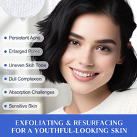 Generic Glycolic Acid Facial Pads 60 Count - 10% Glycolic Acid+2% Salicylic Acid for Gentle Exfoliation, Refined Pores. Allantoin + Vitamins C & E for Deep Nourishment, Radiant Skin Renewal.