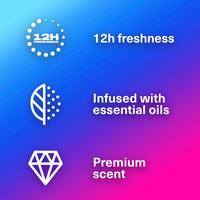 Lynx Fine Fragrance Collection Blue Lavender Premium Body Wash Body Cleanser shower gel with a lavender, mint & amber scent for 12 hours of freshness 400ml