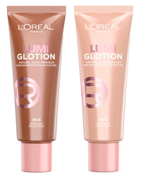 L'Oreal Paris L'Oréal Paris Lumi Glotion Illuminating Liquid Illuminate and Sculpt - Beauty Routine Hydrate Face and Body Shades 902 Light Glow + 904 Deep Glow - 2 x 40ml bottles