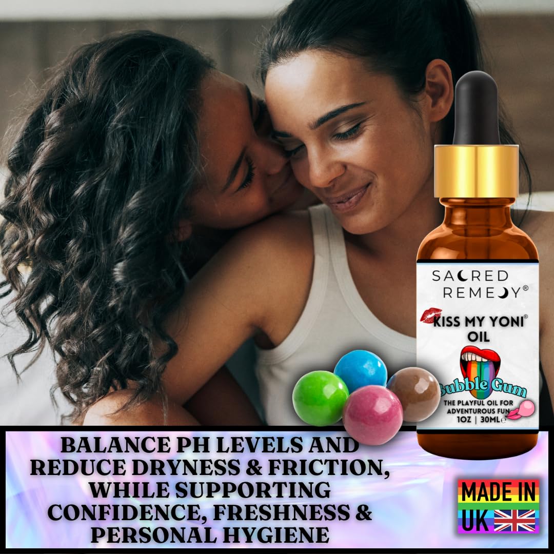 Kiss My Yoni Oil BUBBLEGUM Premium Body Lotion Rub. Non-Sticky, 30ml, Massage Oil. Vegan, Natural, Organic, Non-Toxic.