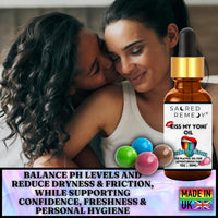 Kiss My Yoni Oil BUBBLEGUM Premium Body Lotion Rub. Non-Sticky, 30ml, Massage Oil. Vegan, Natural, Organic, Non-Toxic.