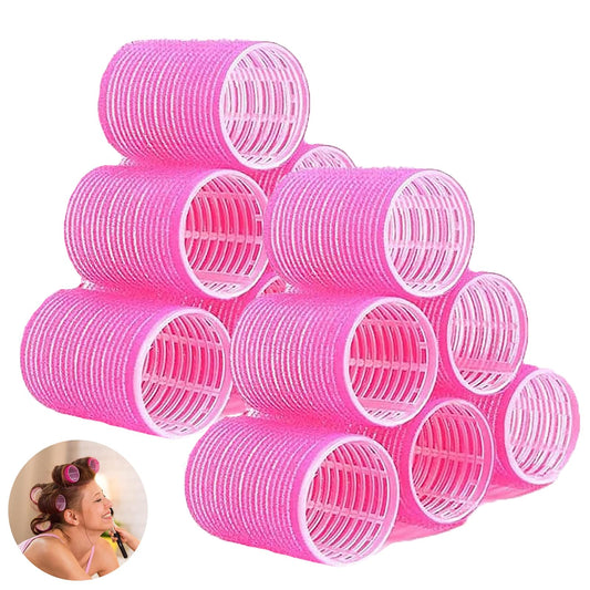 WQEDVN 12 Pieces Rollers for Hair Volume, Hair Curlers Rollers, Hair Rollers for Short Hair, Hair Rollers for Long Hair, Hair Rollers Set, For Curling and Styling Hair Self Holding DIY Roller (44mm)