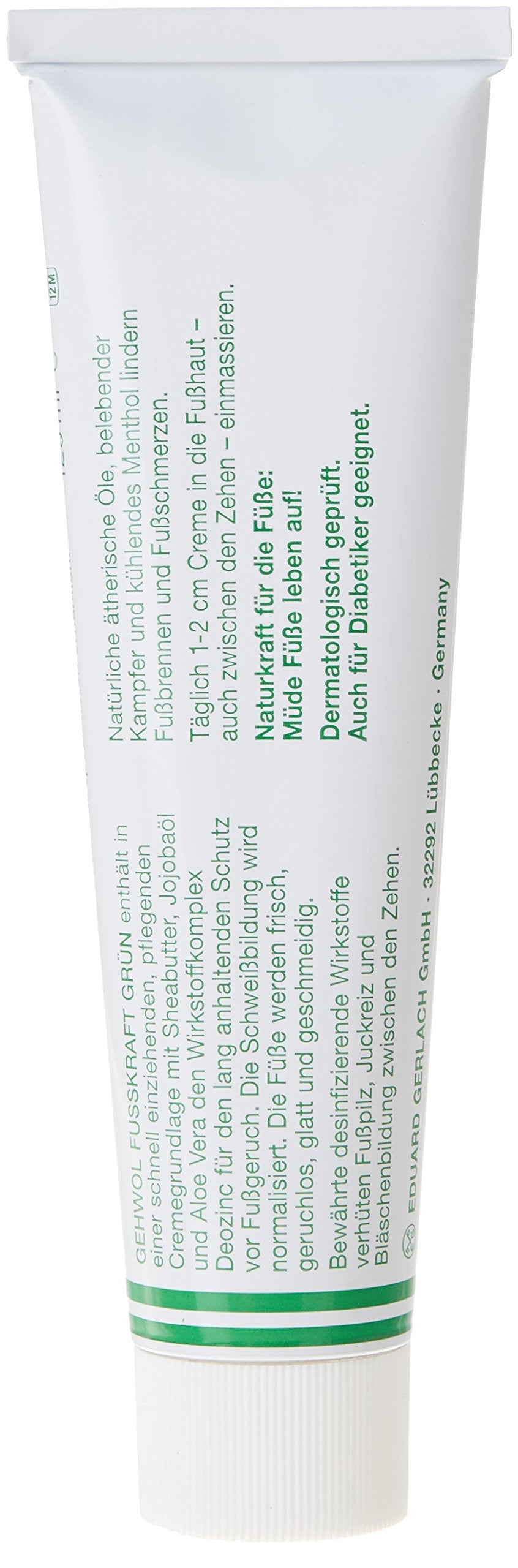 Gehwol Foot Cream Tube, Green 125 ml