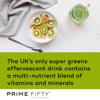 Prime Fifty Super Greens Effervescent Multivitamins, 28 Tablets