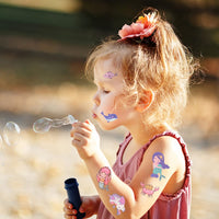 ACWOO Unicorn Temporary Tattoos, 30 Sheets Unicorn Mermaid Temporary Tattoo Stickers for Kids, 350+ Patterns Waterproof Removable, Birthday Party Bag Filler