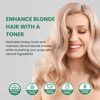 Puradoro Grey Hair Control & Healthy Roots Shampoo – Grey Attack & Blonde Hair Toner, Biotin, Caffeine & Indigofera, Herbal Essence Infused with Essential Oils, For Men & Women