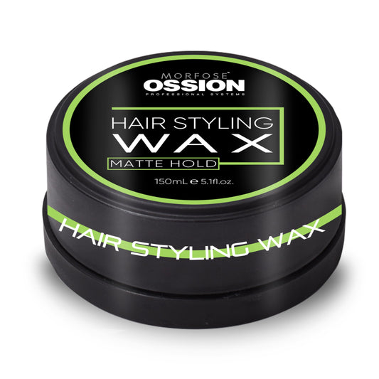 MORFOSE Morfose Ossion Hair Styling Wax 150ml- Shine Look, Edge Control for Men & Women, Developed by Barbers - Hair Wax, Hair Powder, Pomade & Clay for Styling (150 ml, Matte Hold)
