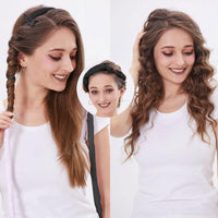LunarCharm Heatless Curling Headband, Heatless Curlers with Small Hairpin, Overnight Curls with Thin Curlers for Sleeping, Black
