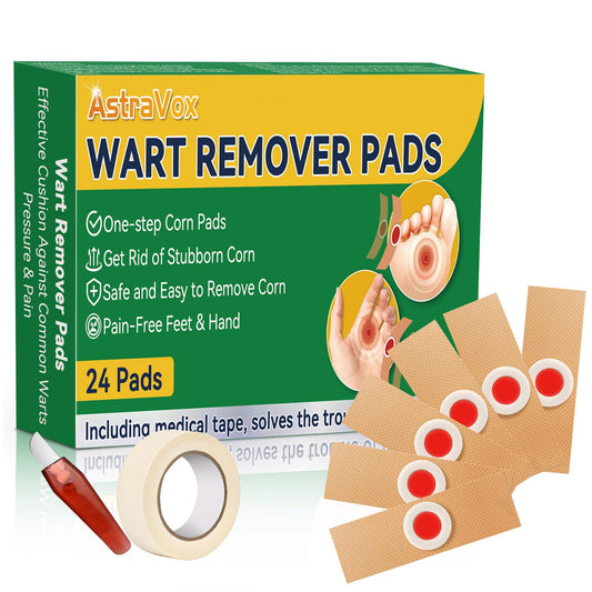 AstraVox Wart Remover, 24pcs Corn Remover for Feet and Hand, Verruca Treatment Plasters for Kids Adults, Wart Treatment Effective Way, Pain Relief, Repair Skin, Easy to Use