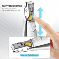 YAGE Nail Clippers Large Toe Nail Clippers for Thick Nails with Wide Jaw Opening,Premium Stainless Steel Sharp Ultra Wide Jaw Toenail Clippers Heavy Duty Nail Cutter Father's Day Gifts for Men (White)