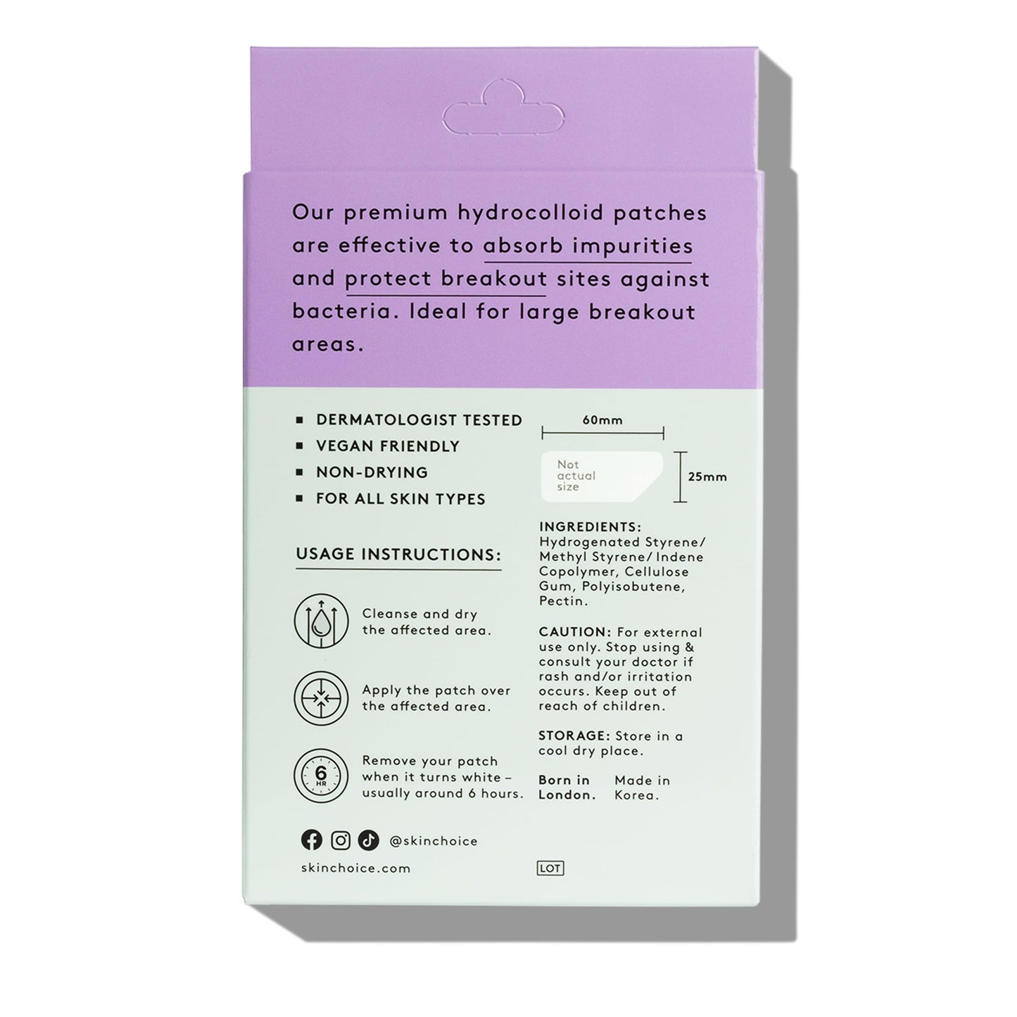 Large Spot Patches by SKINCHOICE - Breakout Pimple Patches (Pack of 10), Hydrocolloid Patches, Acne Patch for Face, Body, Forehead, Chin, Mighty Dots for Spot Stickers, Vegan, Cruelty-Free