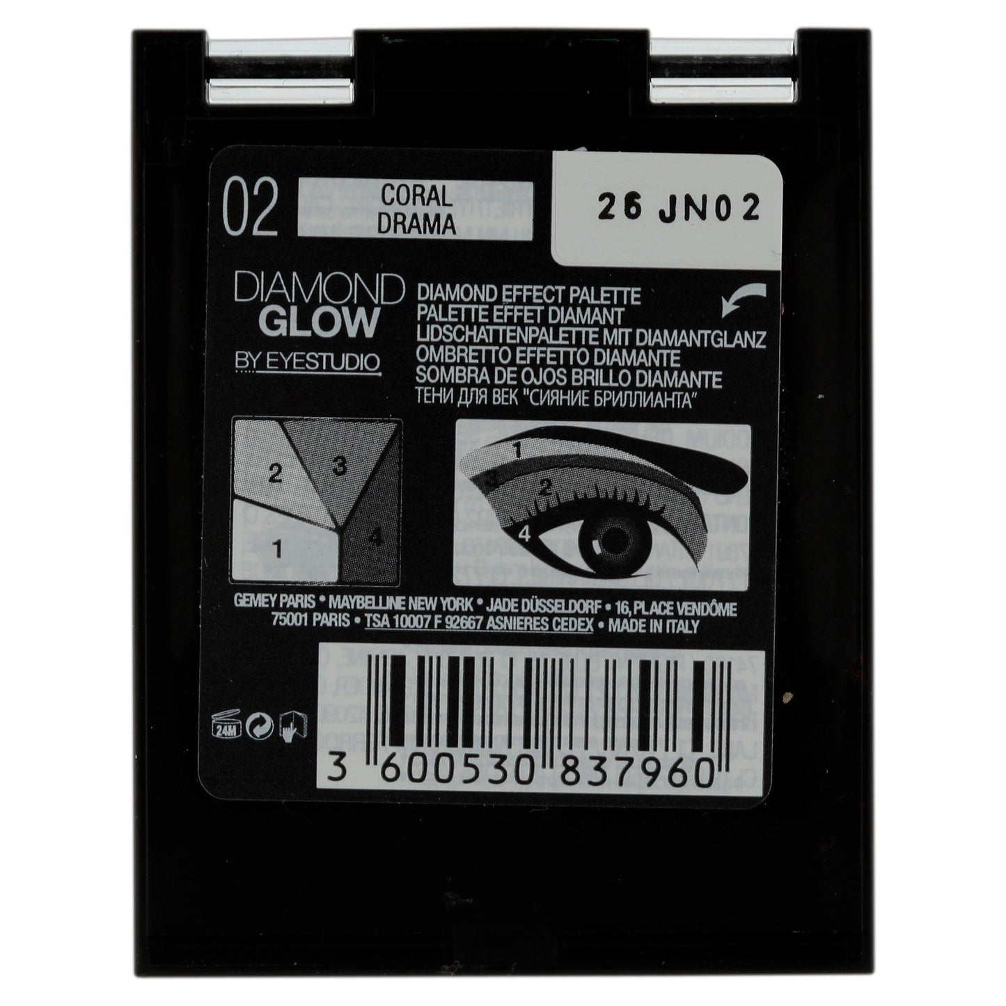 Maybelline Eyestudio Diamond Glow Eyeshadow 02 Coral Drama