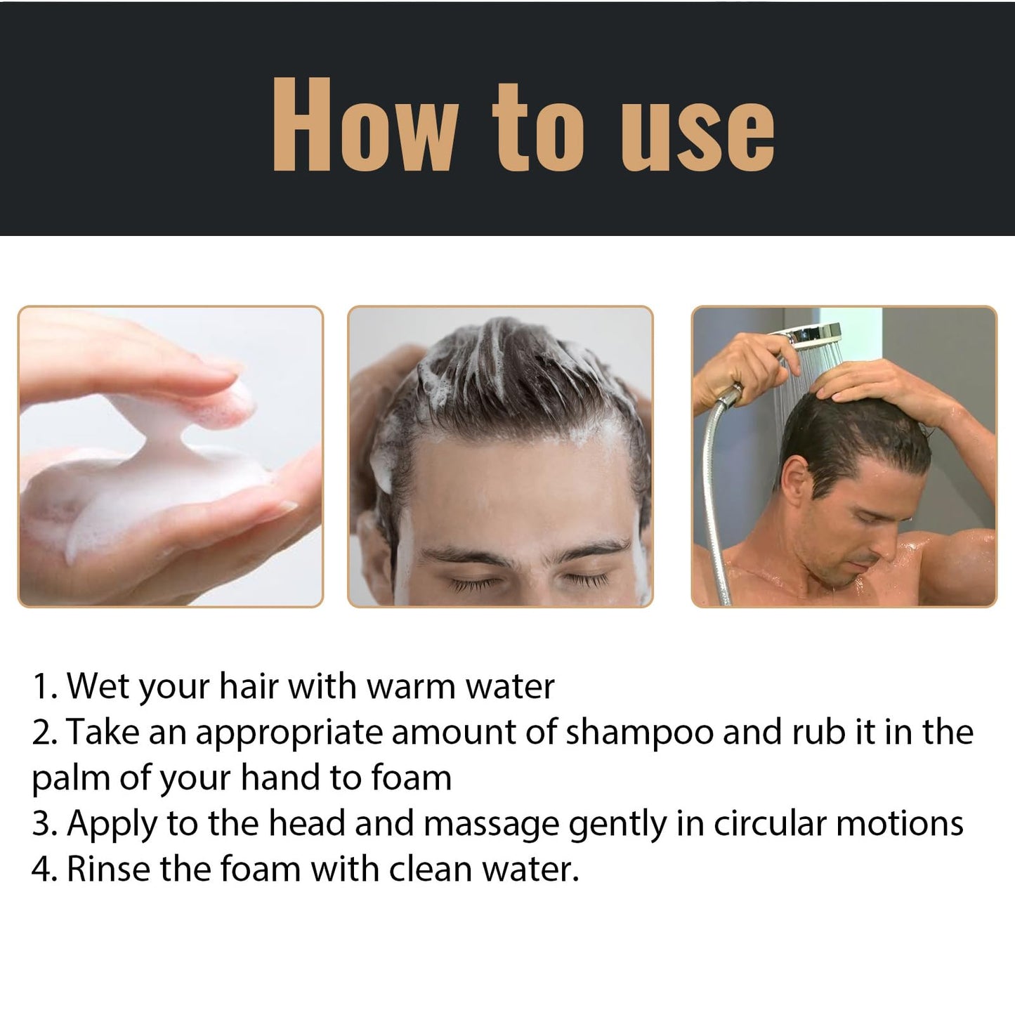 KOAHDE Man Root Activator Shampoo,Root Activator Shampoo,Root Activator Shampoo for Men,Hair Growth Shampoo,Shampoo for Thinning Hair and Hair Loss,Natural Herbal Essence Shampoo,with Scalp Comb