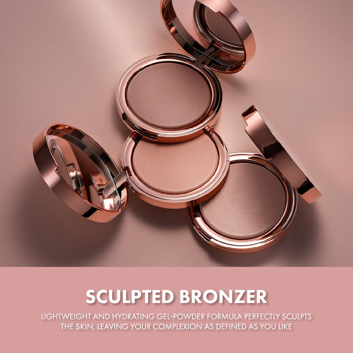 Bellamianta Sculpted Bronzer, Bronzing Powder Makeup, Lightweight & Hydrating Gel, Sculpts & Defines, Weightless, Creamy Texture, Fonda, 70g