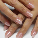 Generic Natural Pink Glossy Oval Press On Nails With Seamless Gradient - Reusable Short False Nails Kit For Everyday Office Wear And Formal Occasions Featuring High Shine Manicure And Easy Application