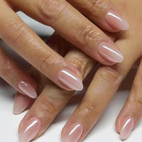 Generic Natural Pink Glossy Oval Press On Nails With Seamless Gradient - Reusable Short False Nails Kit For Everyday Office Wear And Formal Occasions Featuring High Shine Manicure And Easy Application