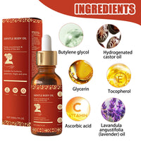 Glow Essence Magic Body Oil Firming for Women Men, Glow Remedy Magic Oil for Skin, Deep Nourishing and Firming Body for Arms and Chest, Use After Bath,with Skin Scraper (30ml*2)