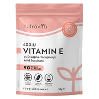 Nutravita Vitamin E 400IU D-Alpha Tocopherol – 100% Natural Vitamin E – 90 Vegan Capsules – Highly Absorbable – 3 Month Supply – Protects Cells from Oxidative Stress – Made in The UK
