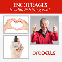 Probelle Nail Strengthener, Nail Strengthening Treatment, Nail Growth and Repair, Stops Peeling, Splits, Chips, Cracks, and Strengthens Nails (Clear)