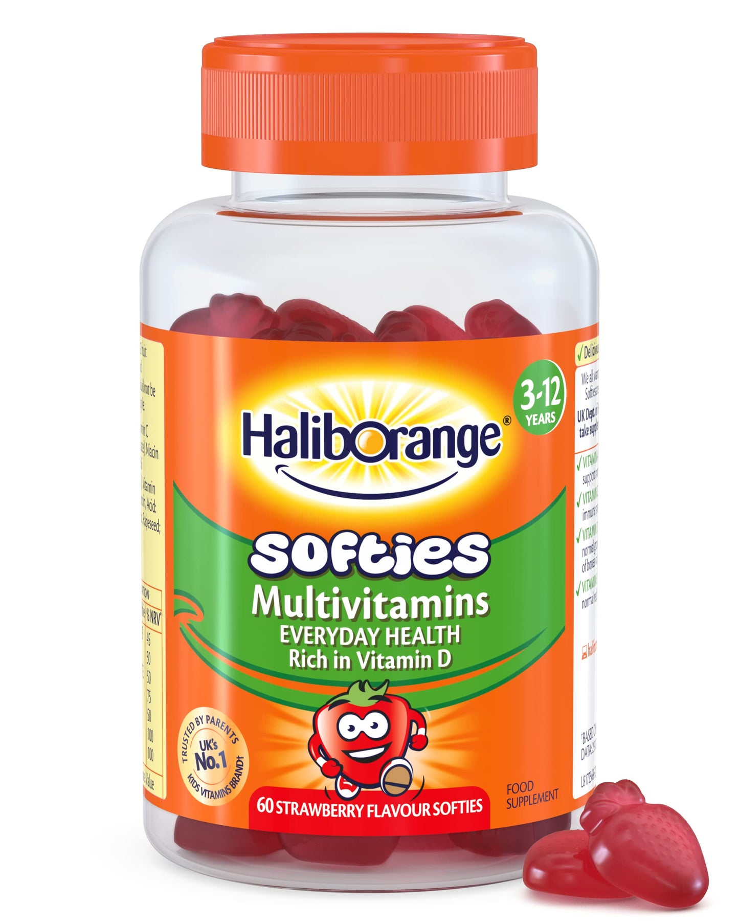Haliborange Multivitamins Strawberry Fruit Softies, Gummy, 60 Multivitamins