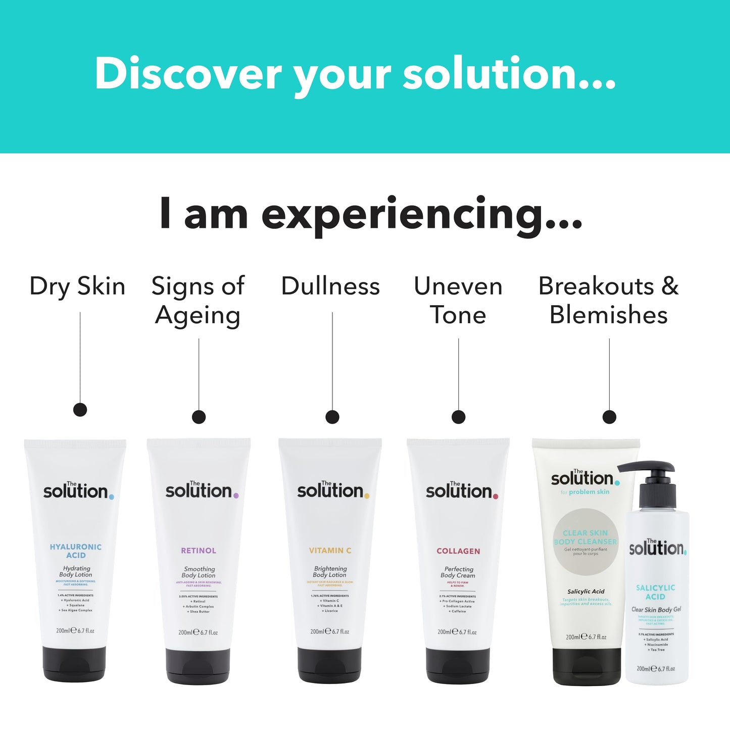 ‎The Solution The Solution Salicylic Acid Clear Skin Body Gel (200ml) Back Acne Treatment with Tea Tree, Vegan Salicylic Acid Serum & Pore Minimizer, Cruelty Free Salicylic Acid Moisturiser Body Care