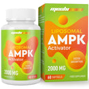 Mechicoco Liposomal AMPK Activator Capsules 2000 mg, 6-in-1 Formula with Quercetin Dihydrate, Resveratrol and Cinnamon Bark, for Antioxidant Support and Cellular Regulation, NO Soy,NO Gluten