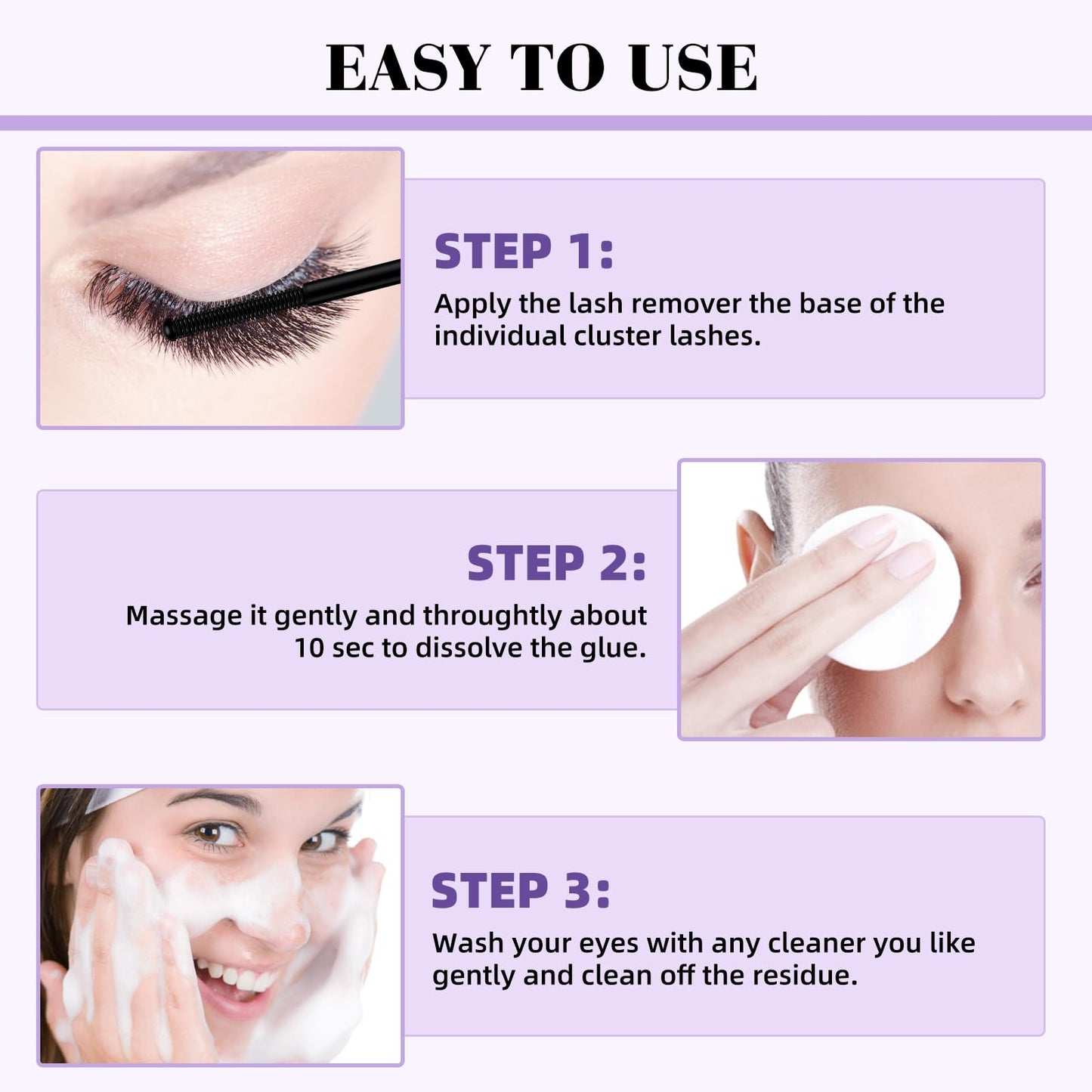 B&Qaugen B&Q Lash Remover 5ml Fast Dissolution Lash Glue Remover Low Irritation Eyelash Remover for Extensions Lash Bond and Seal Remover Eyelash Remover Individual Lashes（Remover 5ML）