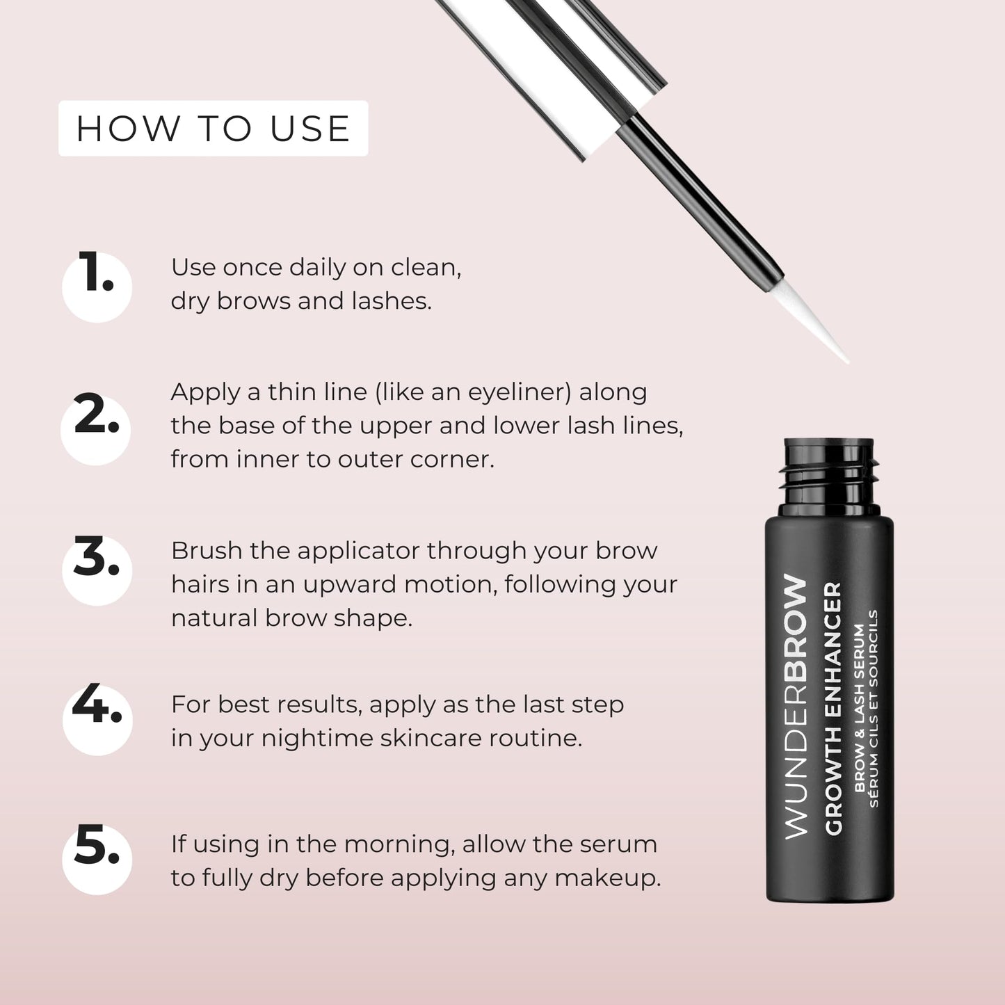 WUNDERBROW Wunderbrow Growth Enhancer Brow & Lash Serum, 2-in-1 Growth Serum For Fuller, Thicker, Healthier Brows & Lashes, Clinically Tested Formula, Visible Results in 6-8 weeks