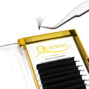 QUEWEL Easy Fan Lashes 0.05D Curl Mix 9-16mm Easy Fan Russian Lashes 2D-20D Volume Lash Extensions Self Fanning Eyelash Extensions Volume Automatic Blooming (0.05D Mix 9-16)