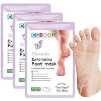 CGBOOM 3 Pack Foot Peel Mask,Exfoliating Foot Socks Calluses Remover Dead Skin, Aloe Moisturizing Feet Peeling Mask for Dry Skin,Cracked Heels,Foot SPA Socks for Women and Men