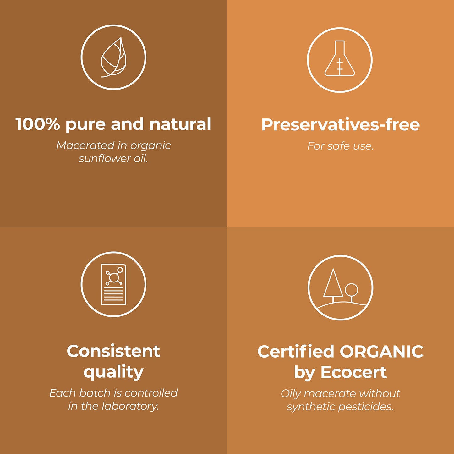 Aroma Labs ORGANIC - MEADOWSWEET Infused Oil - 50mL - 100% Pure, Natural and Cosmos Certified - AROMA LABS (French Brand)
