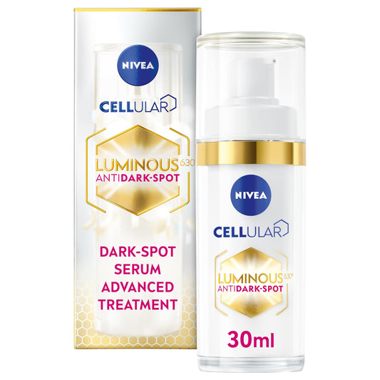 NIVEA Cellular Luminous 630 Anti Dark-Spot Treatment Serum (30ml), Face Serum Lightens and Reduces All Types of Dark Spots, Facial Serum for Even, Brighter, Luminous Skin
