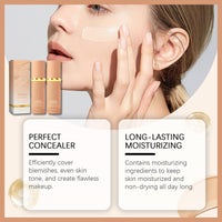 2pcs Bio-Mimic Foundation 4 In 1 Liquid Foundation Moisturizing Full Coverage Spf 50+ Lasting Wear Anti Pollution Face Foundations Bio-mimic Light Foundation Waterproof Colour Changing Foundation