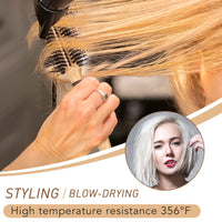 BESTOOL Round Brush for Blow-Drying, Boar Bristles with Nylon Pins Round Hair Brush, Professional Round Styling Brush for Women and Men, Straightening, Curling, Improving Hair Texture (Barrel 20mm)