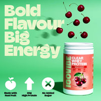 ISOVIBE Isovibe Clear Whey Protein Powder Sour Cherry (20 Servings) Refreshing Protein Water | Zero Added Sugar | High Protein 20g Per Serving