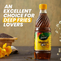 Dabur Mustard Oil 475ml - Pure and Refreshing, Rich in Benefits for Immunity, Hair Growth, and Skin Nourishment