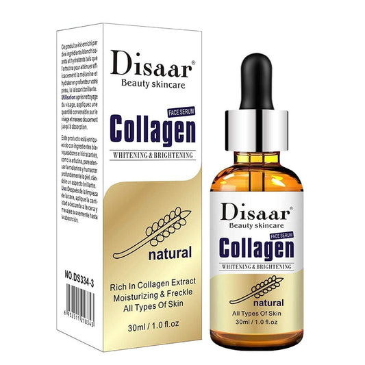 DISAAR BEAUTY Pure Collagen Whitening Brightening Anti-Wrinkle Anti Aging Face Serum Sensitive Skin Moisturizing Freckle Replenish Water 30ml