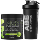 Applied Nutrition Bundle ABE Pre Workout 375g + ABE Black Shaker 700ml | All Black Everything Pre Workout Powder, Energy Drink, Physical Performance, Creatine, Beta Alanine, Caffeine (Sour Apple)