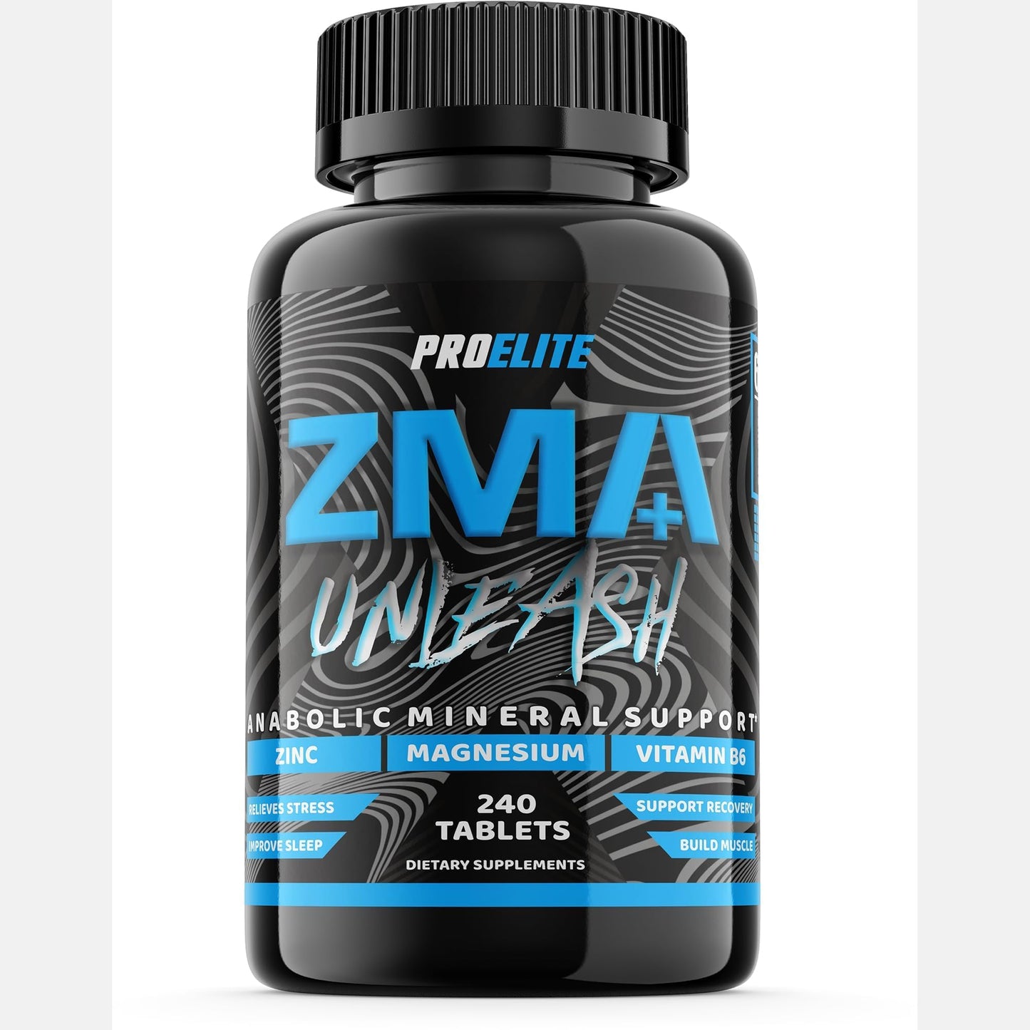 ZMB6 240 Tablets Gluten Free Vegan Vitamin B6, Magnesium and Zinc Tablet | Normal Muscle Function & Energy Yielding Metabolism | Muscle Growth & Sleep Support | PROELITE UK
