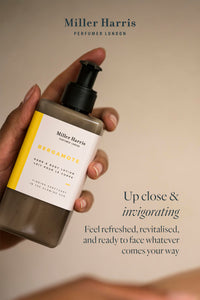 Miller Harris Bergamote Hand and Body Lotion 300ml – Shea Butter, Argan Oil, Glycerin, Aloe Vera & Vitamin B5 | Citrus & Aromatic Scent for Gentle Cleansing