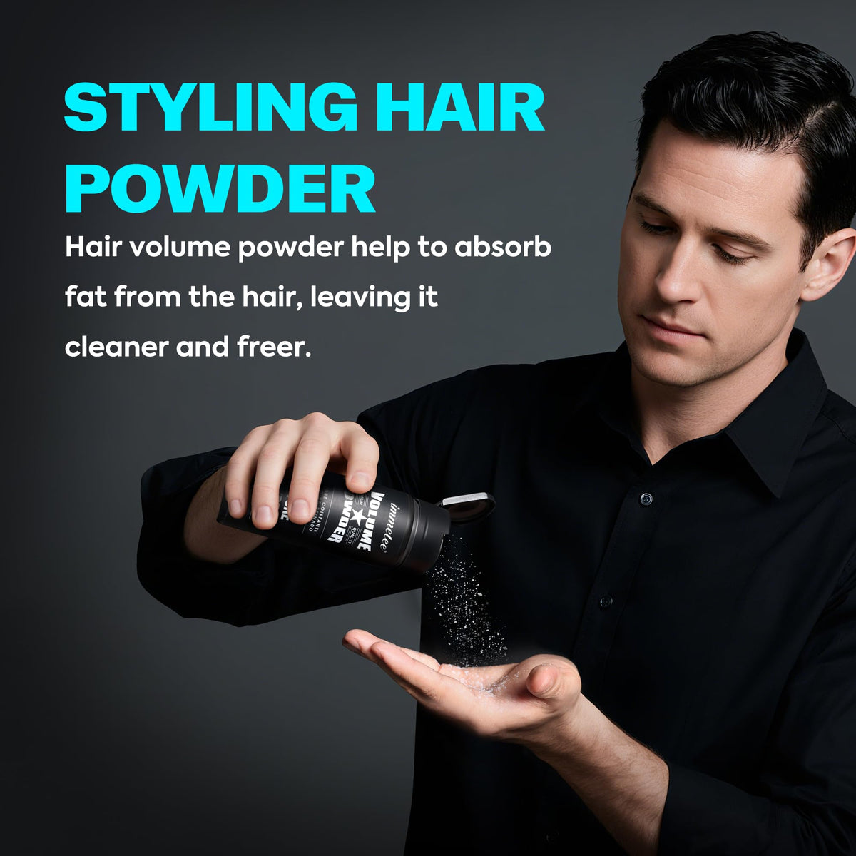 immetee Texture Powder, Volumizing and Texturizing Powder, Keep Hair Soft & Fluffy All Day, No Mess, Hair Root Lifting Effect Powder 15g
