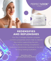 PERFECT LOOK LONDON Perfect Look London Collagen Specialist Night Face Cream with 0.3% Retinol, Collagen Marine, Peptide, Hyaluronic Acid and Vitamin B5, Firm and Tone, Anti Wrinkle Cream 50ml