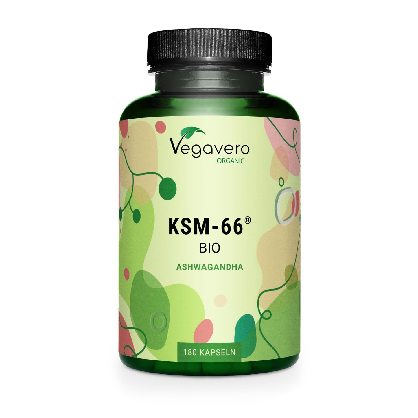 Vegavero Organic Ashwagandha KSM 66 | 600 mg Root Extract Daily | 180 Capsules | 5% Withanolides | Lab-Tested | NO Additives | Vegan