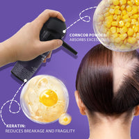Hair Fibres for Thinning Hair, Nature Keratin Hair Fibers Instantly Full Hair,3-in-1 Hair & Beard Styling Set,Black Hair Loss Concealer for Men and Women