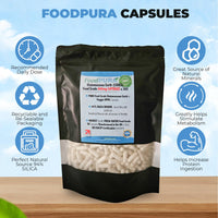 FoodPURA Food Grade Diatomaceous Earth Capsules (Codex) Pure White 94% Silica Fresh Water Sourced 600mg (365)
