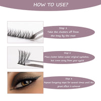 ocean pearl Ocean Pearl Cluster Lashes Kit 144PCS Individual Eyelashes 10-16mm DIY Lash Extension Kit with Strong Hold Eyelash Glue Natural Lash Clusters D Curl Eyelash Extension Kit with Bond and Glue-DM28